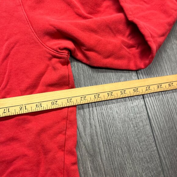 Under‎ Armour Centre Logo Embroidered Hoodie Red Medium Loose Fit - Picture 7 of 8